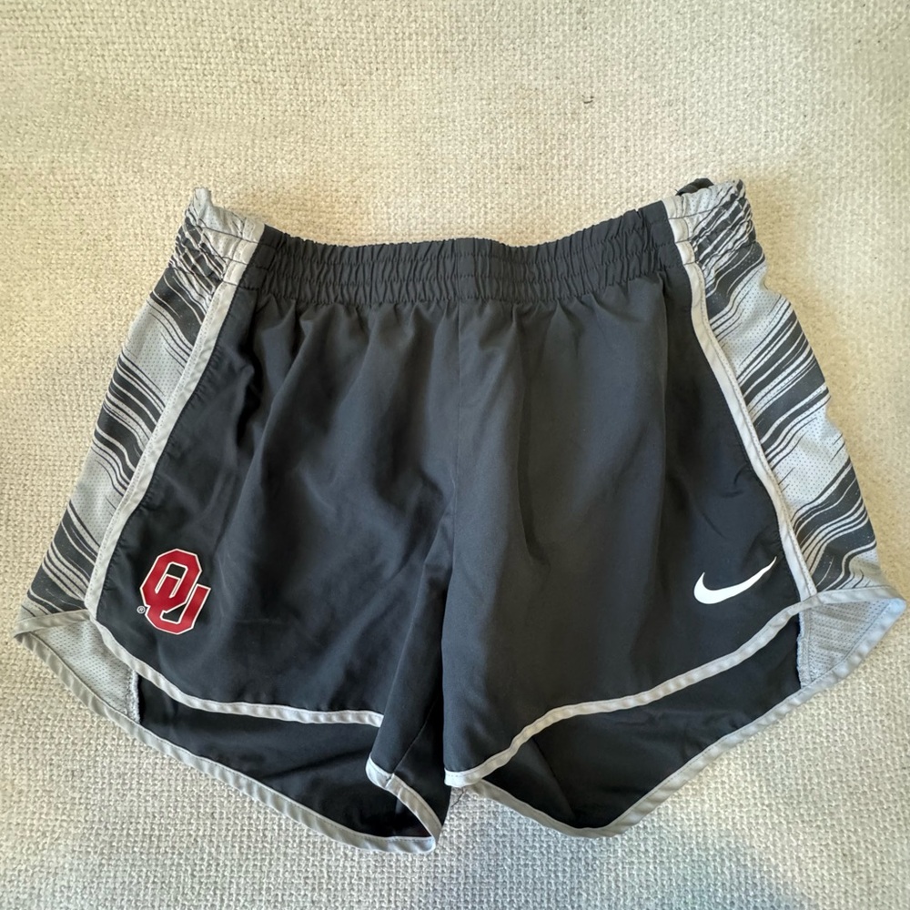 University of Oklahoma Nike Women's Black and Gray Athletic Shorts